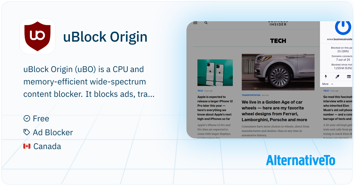 uBlock Origin: An efficient blocker for Chromium and Firefox. Fast and ...