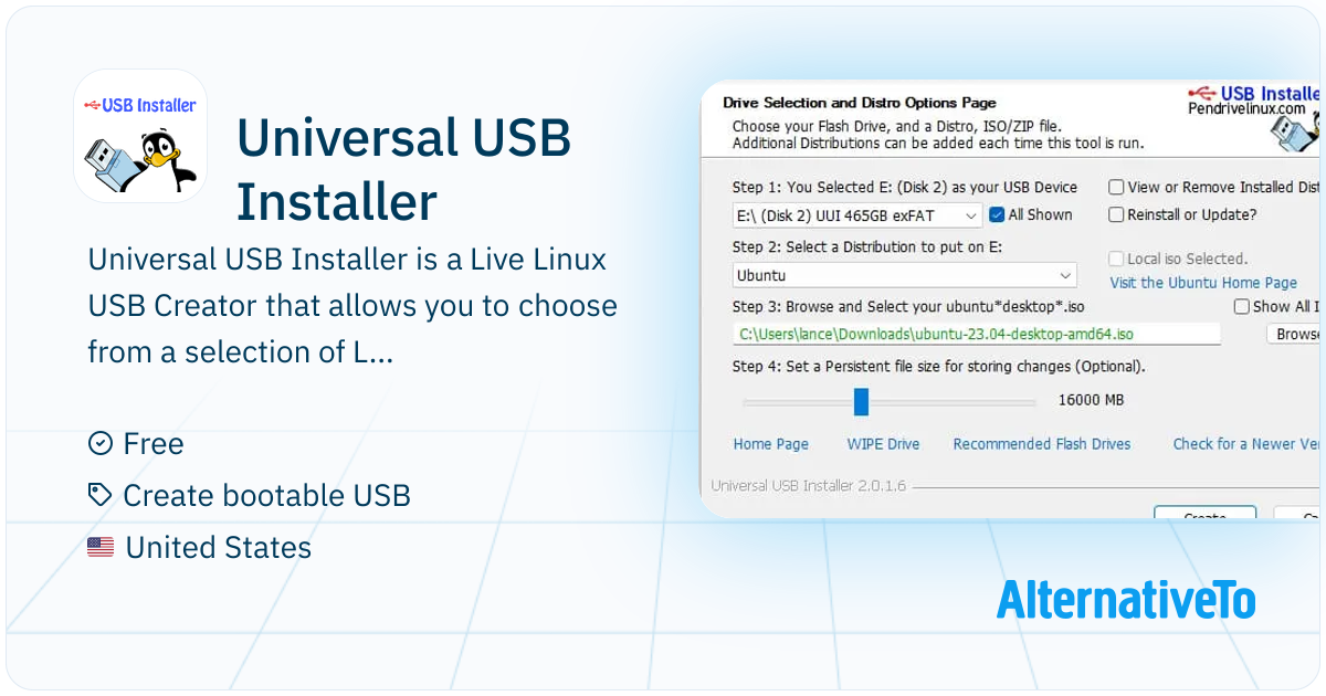 Universal USB Installer: Live Linux USB | AlternativeTo