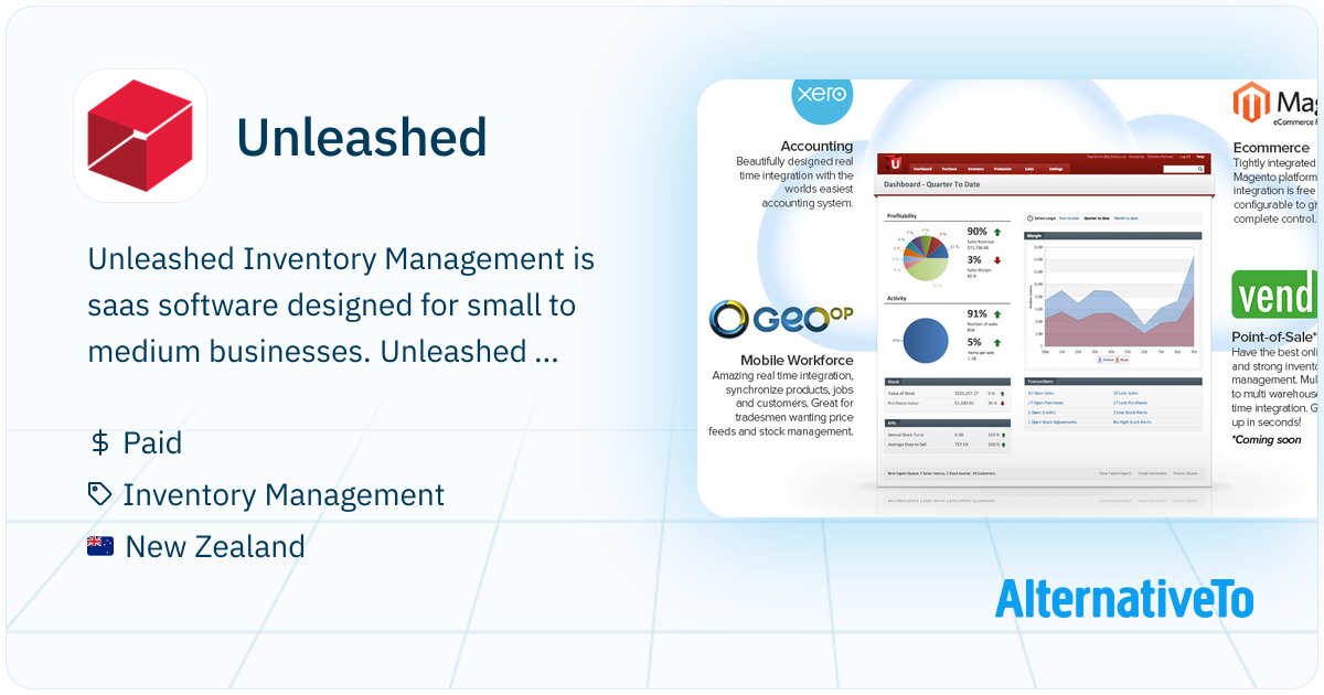 Unleashed Inventory Unleashed: Inventory Management is saas software | AlternativeTo