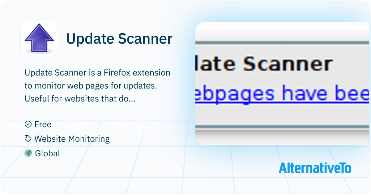 Update Scanner: Firefox extension to monitor | AlternativeTo