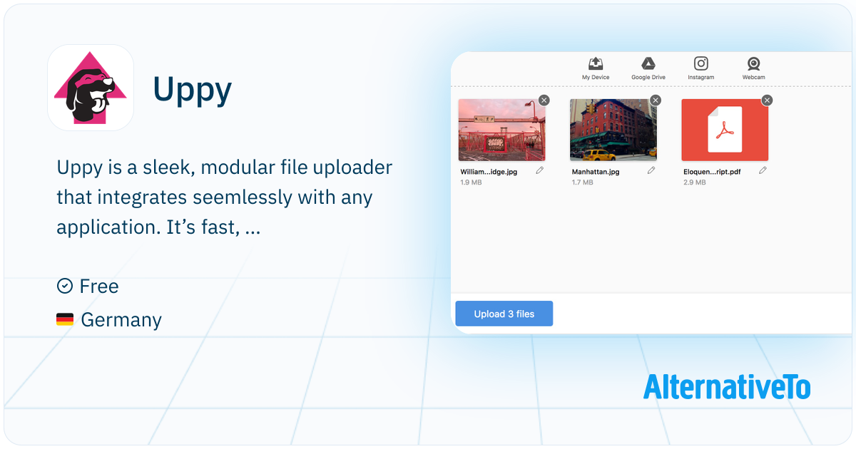 Uppy: The next open source file uploader for web browsers | AlternativeTo
