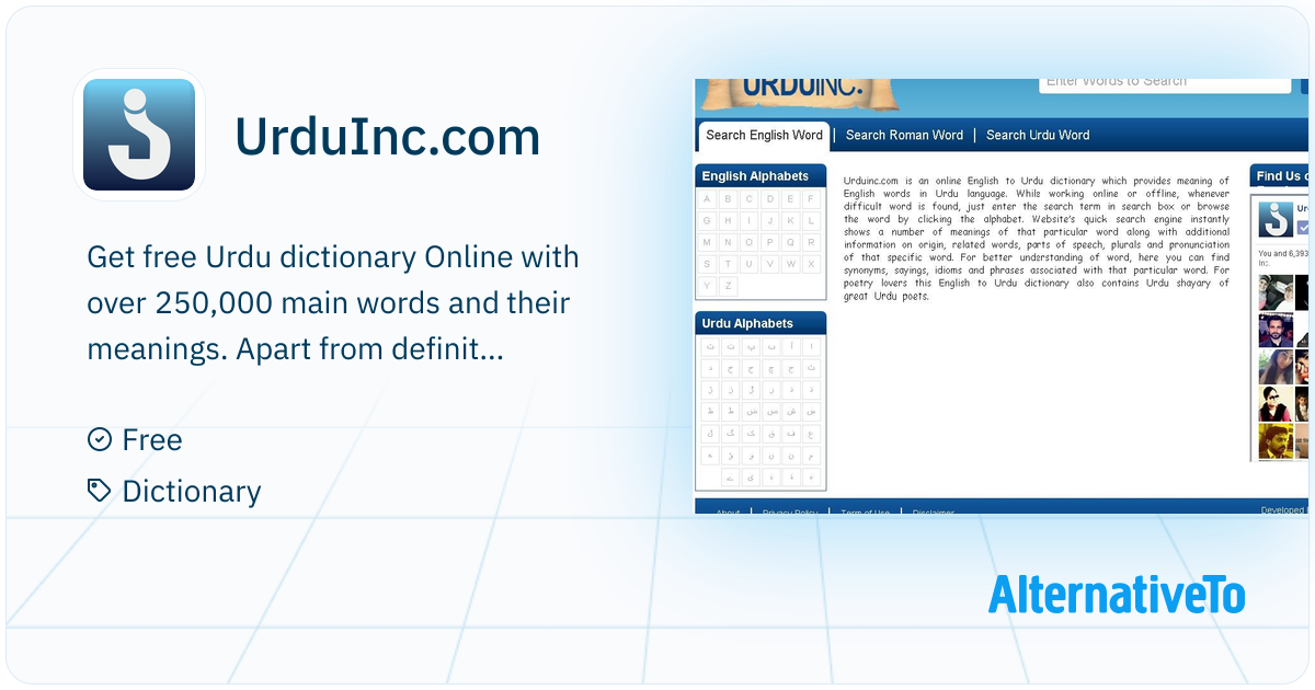 UrduInc.com: Get free Urdu dictionary Online with over 250,000