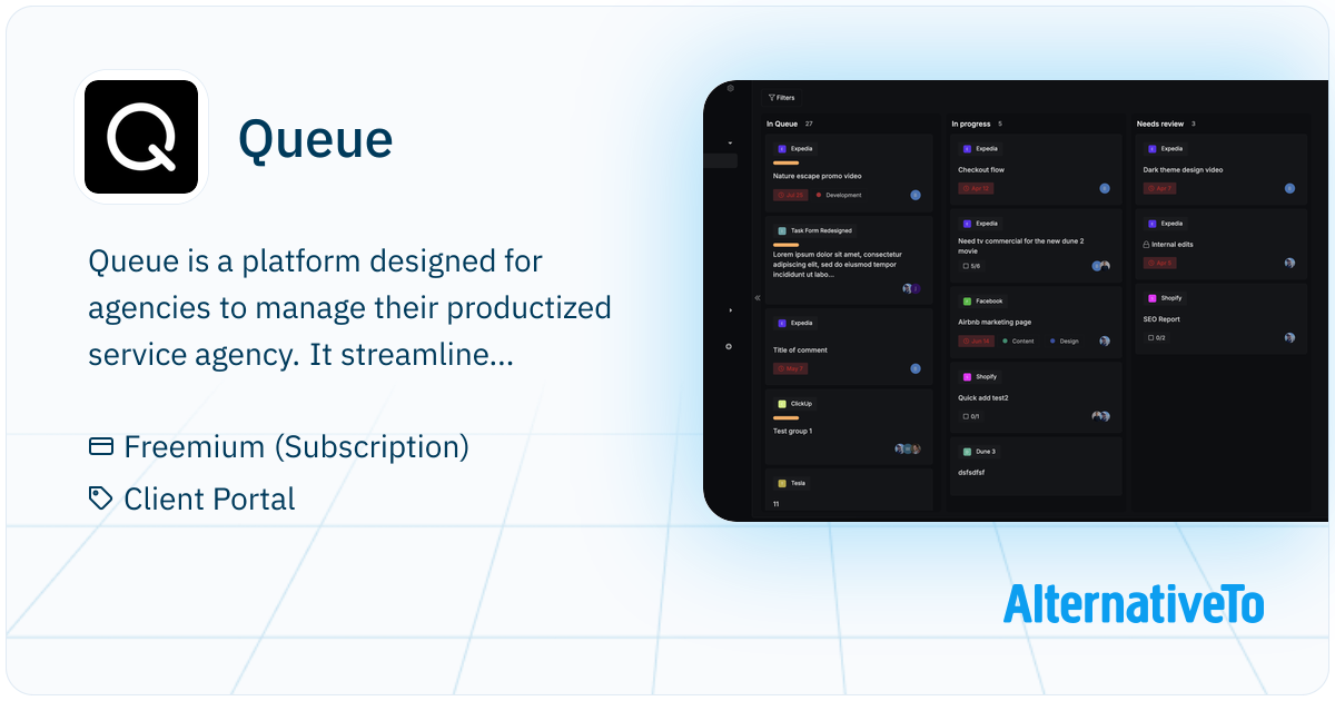 Free Use Queue Queue: Agency platform for client collaboration and management ...