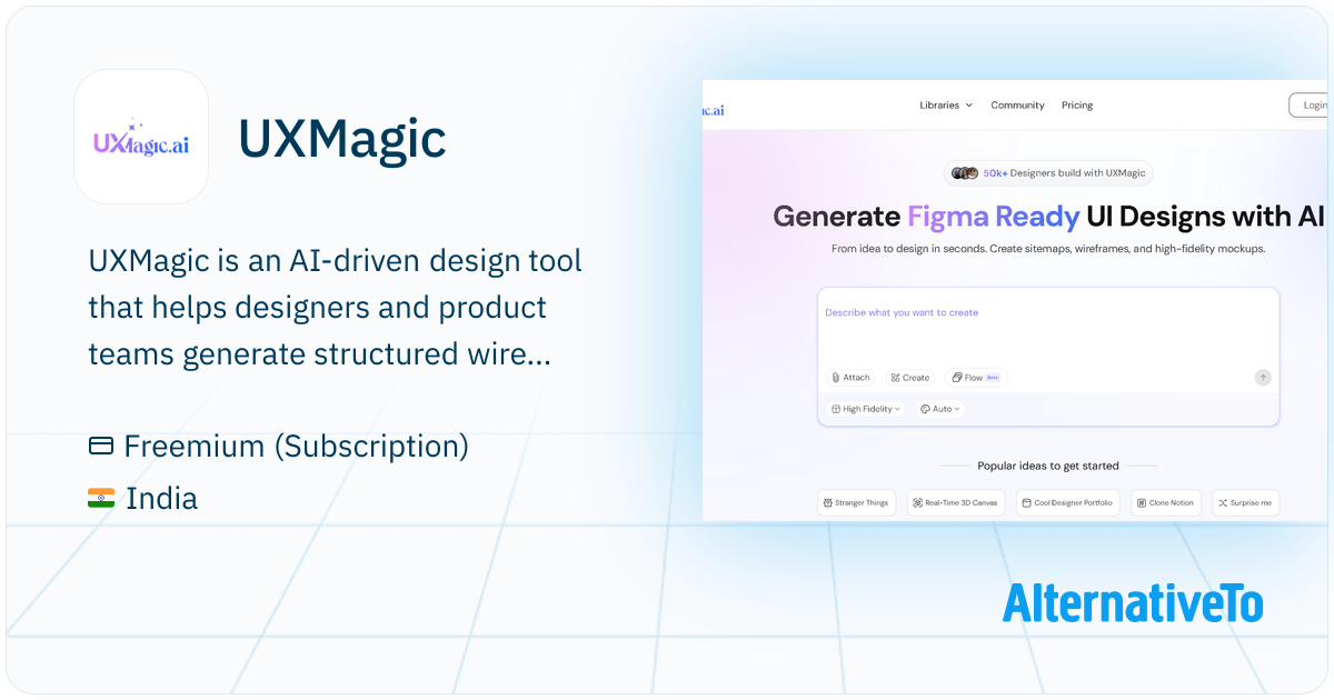 UXMagic: AI-powered UX/UI design from text to production-ready screens