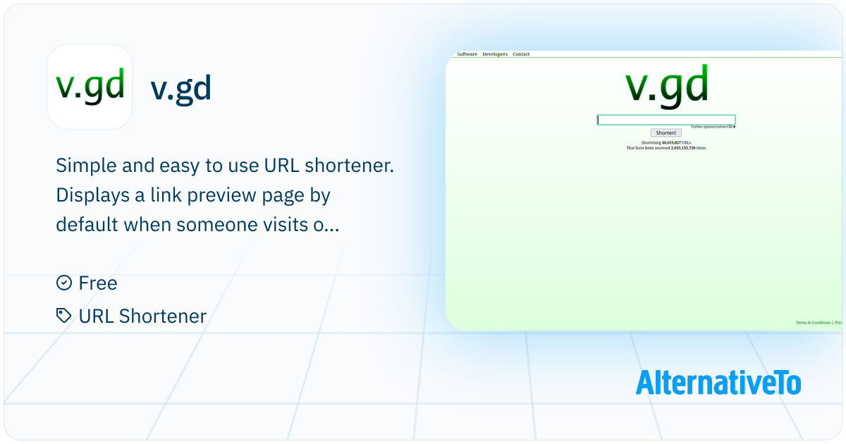 v.gd: The ethical URL shortener | AlternativeTo