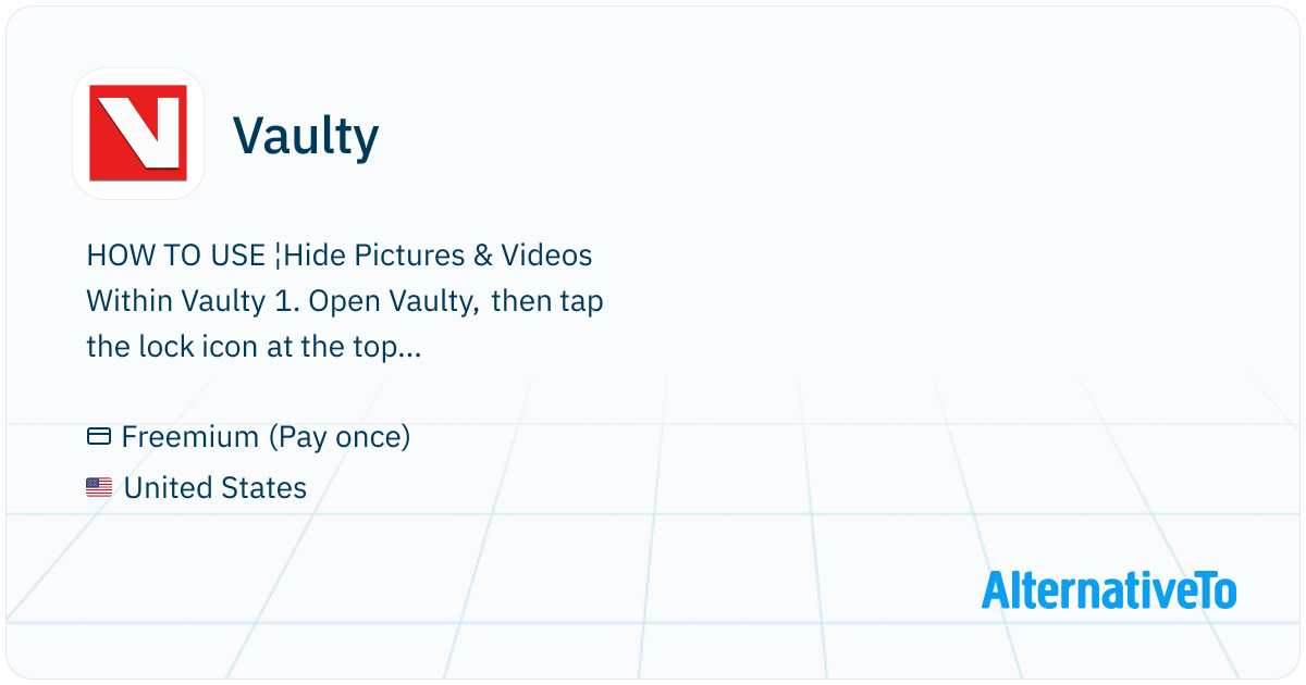 Vaulty Sign In Vaulty: Encrypts pictures and videos on a mobile device, requiring a ...
