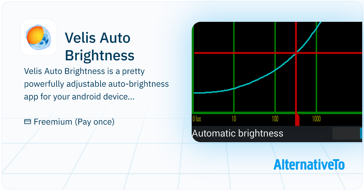 Velis Auto Brightness: Pretty powerfully | AlternativeTo