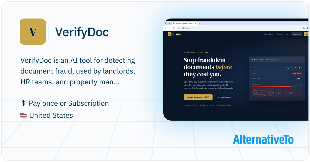 VerifyDoc: AI analysis of 12 documents for fraud risk in seconds ...