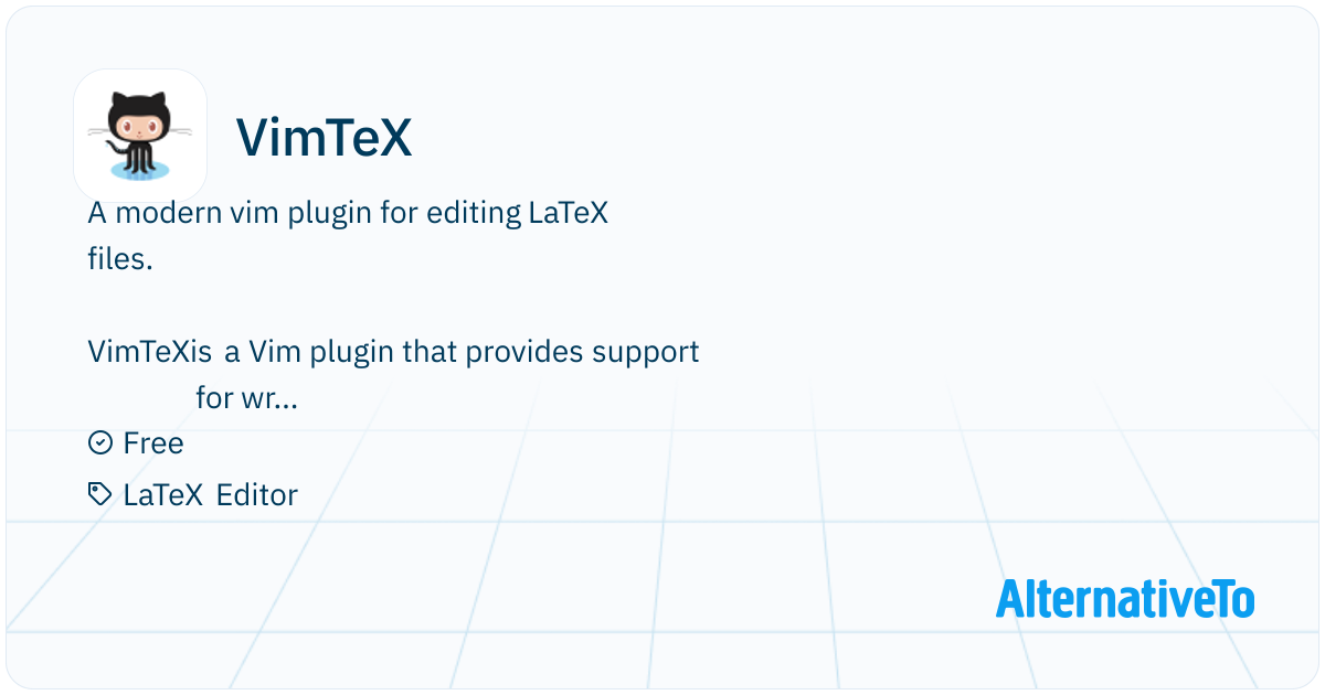 VimTeX: Vim plugin that provides support for writing LaTeX documents ...