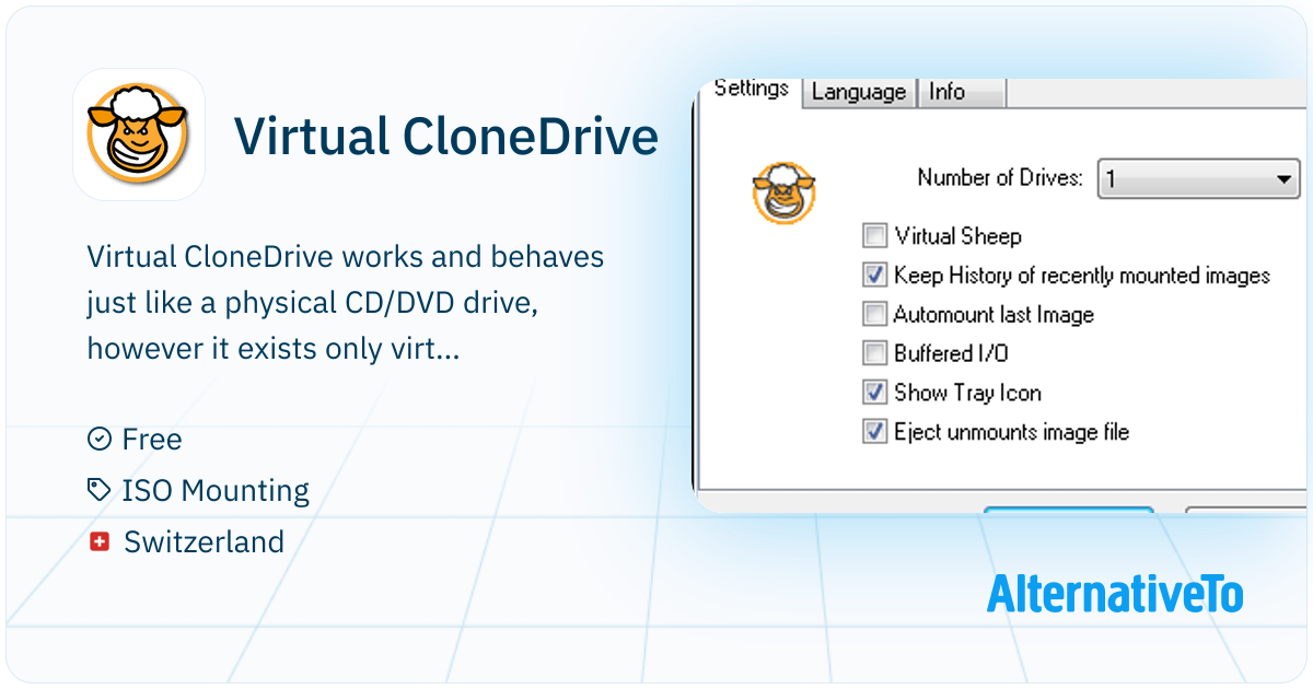 Virtual CloneDrive: Works and behaves just like a | AlternativeTo