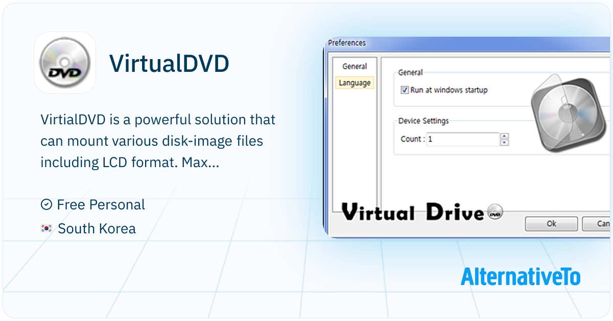 VirtualDVD: Is 100% free virtual DVD-ROM emulator for home and office ...