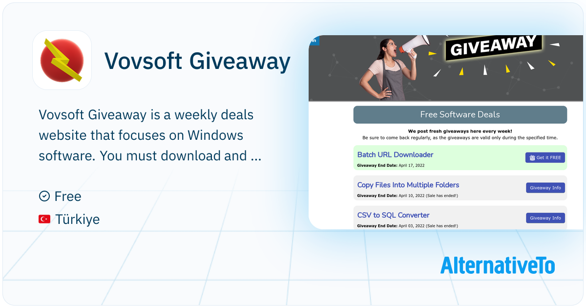 Vovsoft Giveaway: Weekly deals website that focuses on Windows software ...