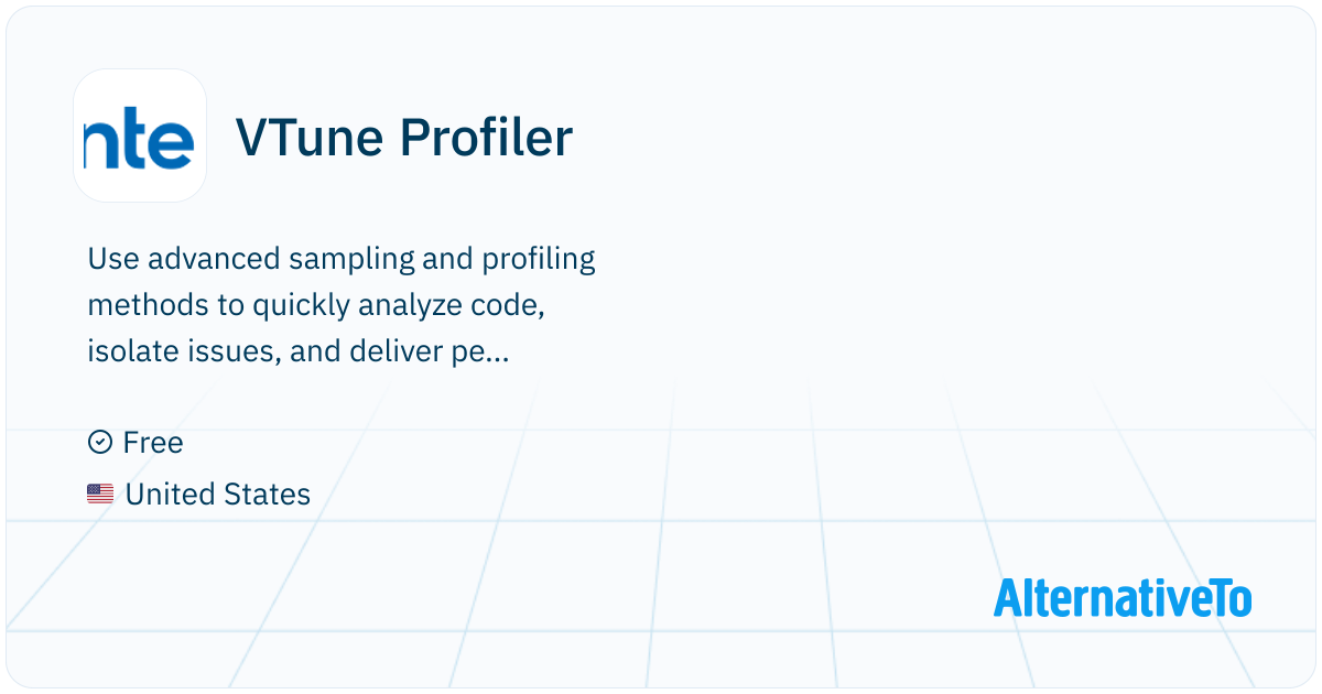 VTune Profiler: A profiler supporting C, C++, C#, Fortran or several ...