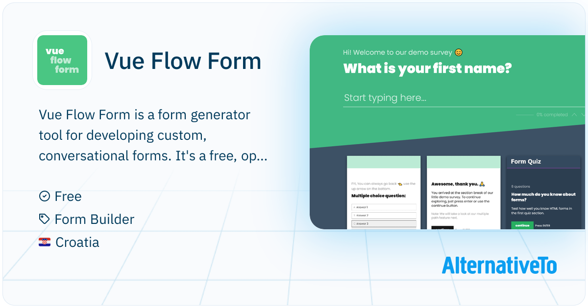 Vue Flow Form: Lets you simply and quickly build custom, step-by-step ...