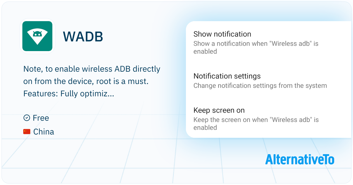 WADB: A simple switch for adb (Android Debug Bridge) over network ...