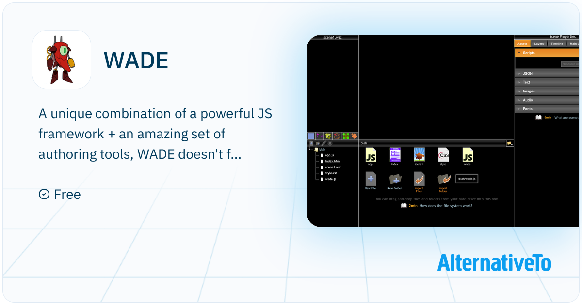 Api Wade WADE: The easiest 2D and isometric HTML5 engine to make amazing web ...