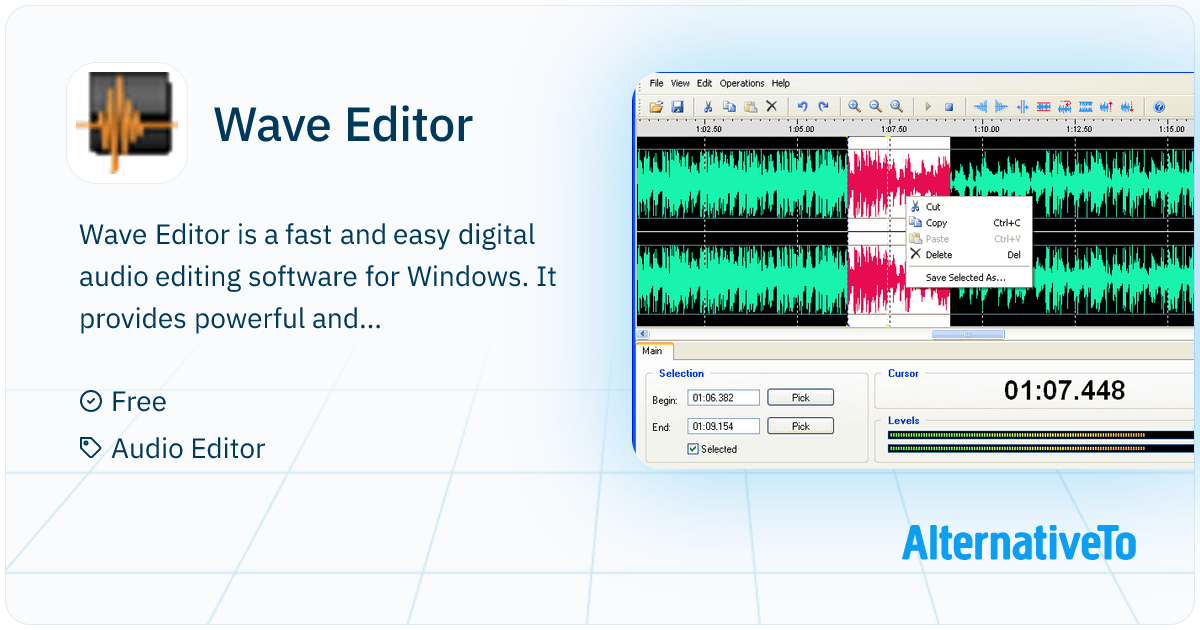 Wave Editor: Fast and easy digital audio | AlternativeTo