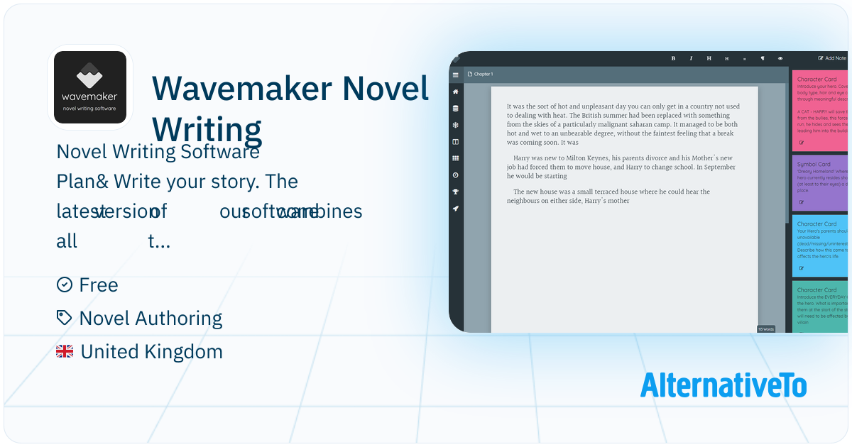 Wavemaker Novel Writing: Looking for a suite of tools for writing your ...