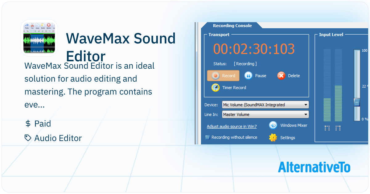 WaveMax Sound Editor: Ideal solution for | AlternativeTo