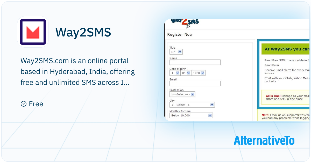 Way2sms Way2SMS: | AlternativeTo