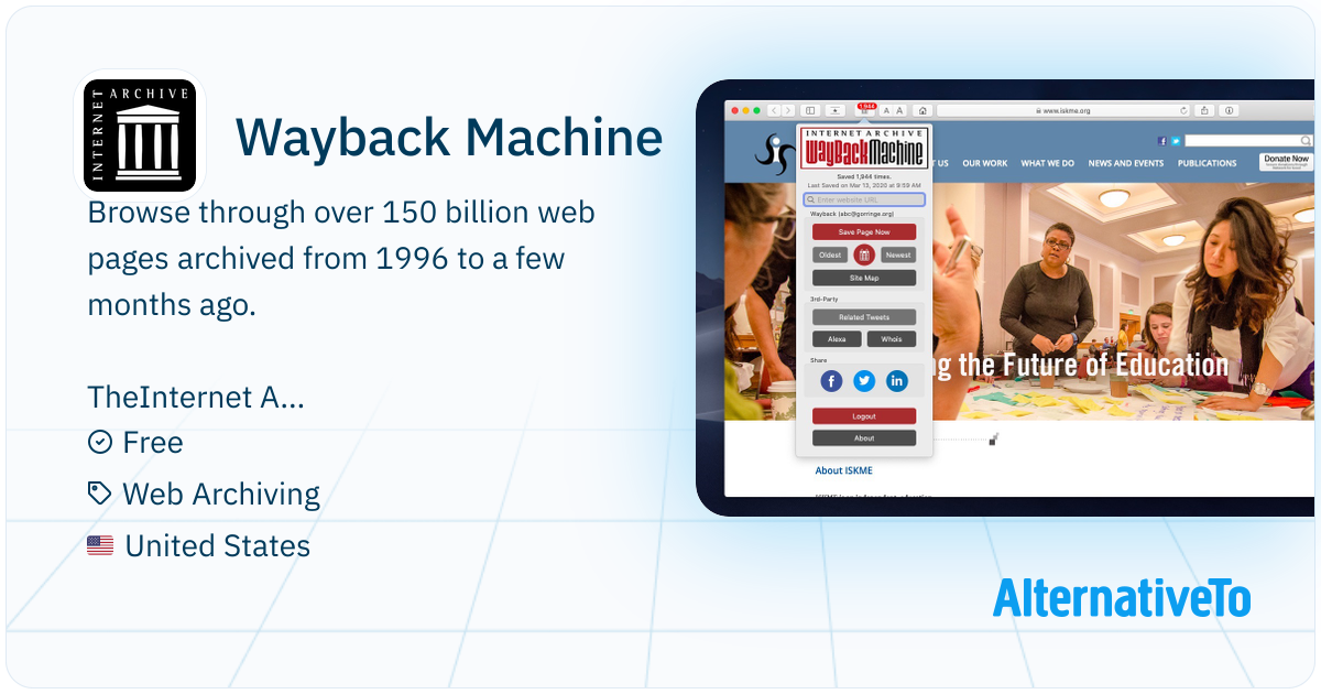 Waybackmachine Button Wayback Machine: With the power of the Wayback Machine, you can go back ...