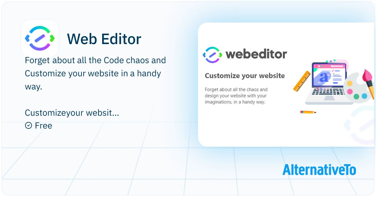 Web Editor: Forget about all the Code chaos and Customize your website ...