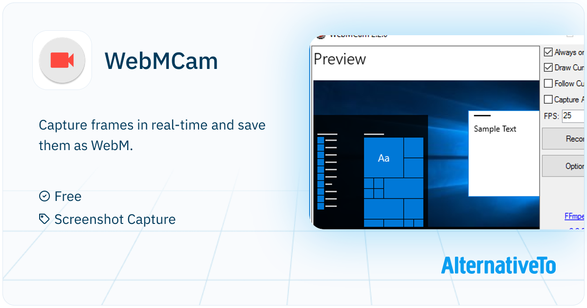 WebMCam: Capture frames in real-time and save them as WebM | AlternativeTo