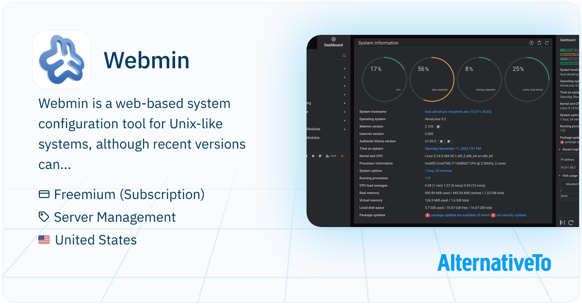 Webmin: Web-based interface for system and server administration ...