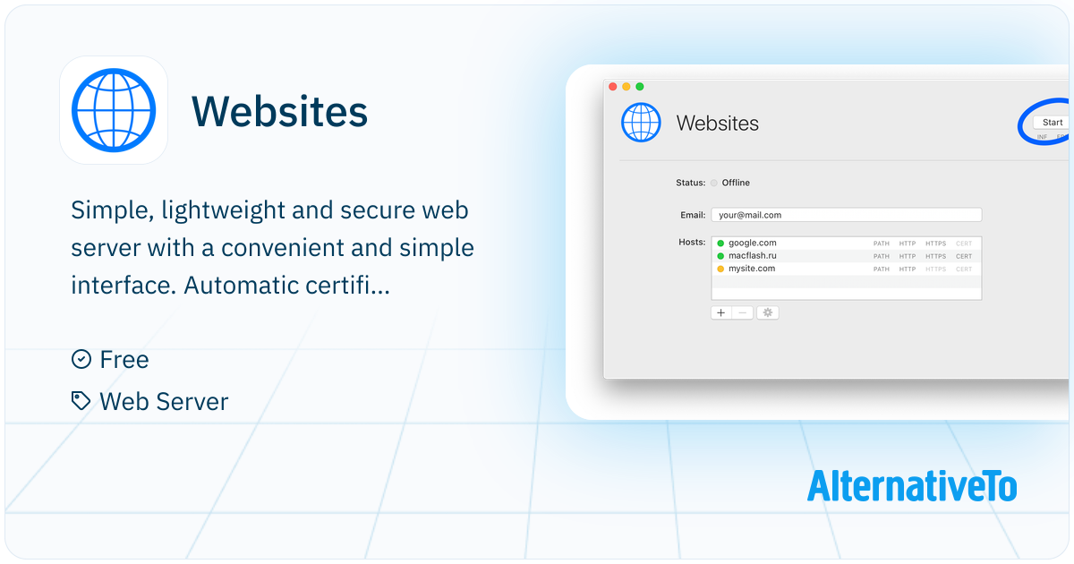 Websites: Simple, lightweight and secure web server with a convenient ...