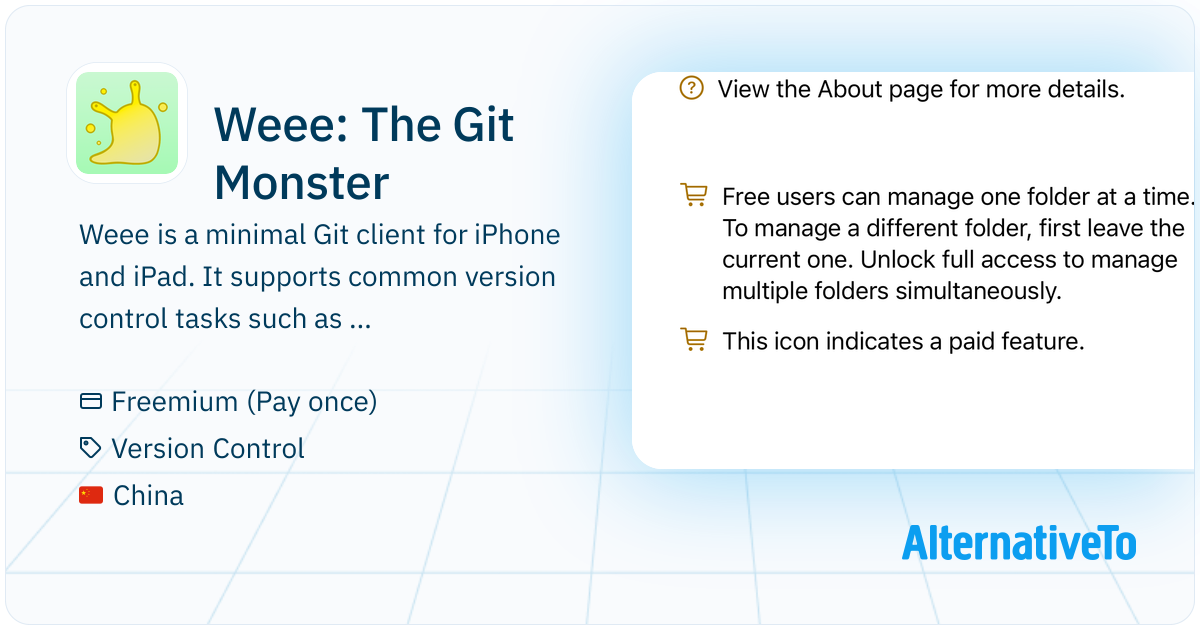 Weee: The Git Monster: A lightweight Git client for iOS and iPadOS ...
