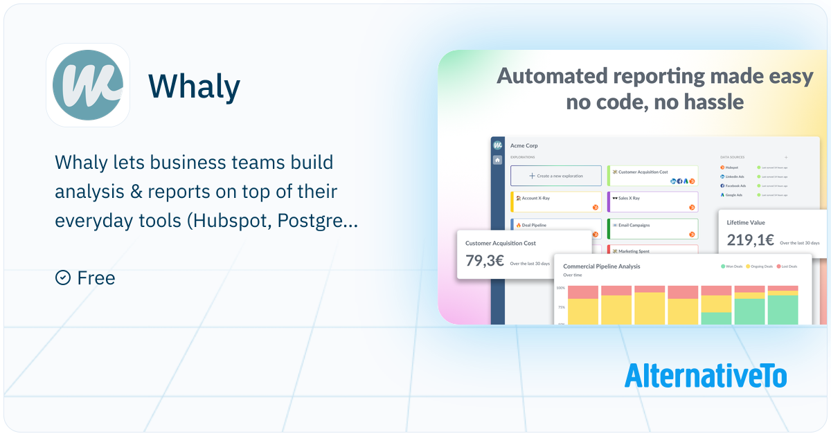 Wanly Examples Whaly: Lets business teams build analysis & reports on top of their ...