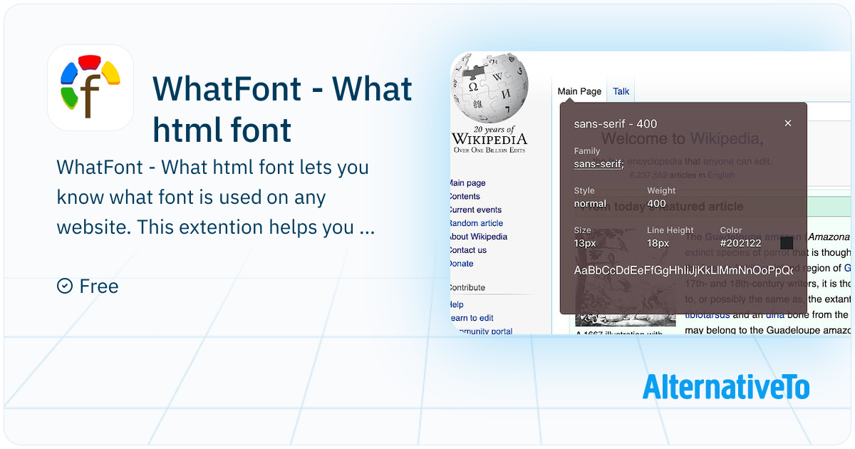 WhatFont - What html font: WhatFont helps you identify the font on a ...