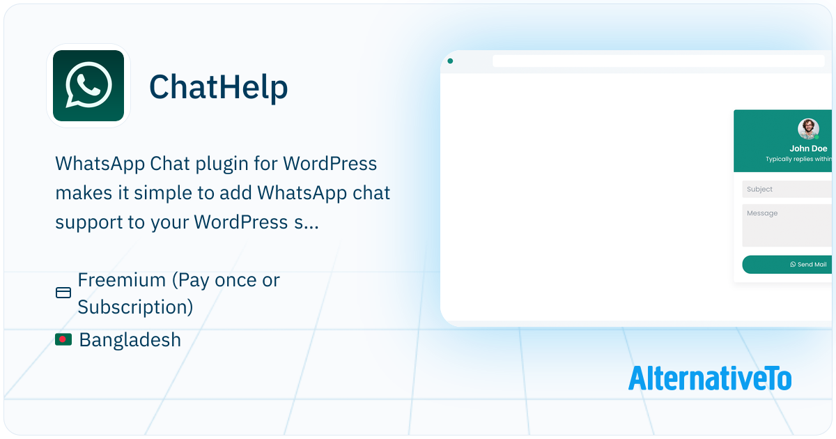 ChatHelp: WhatsApp Chat plugin for WordPress adds a customizable ...