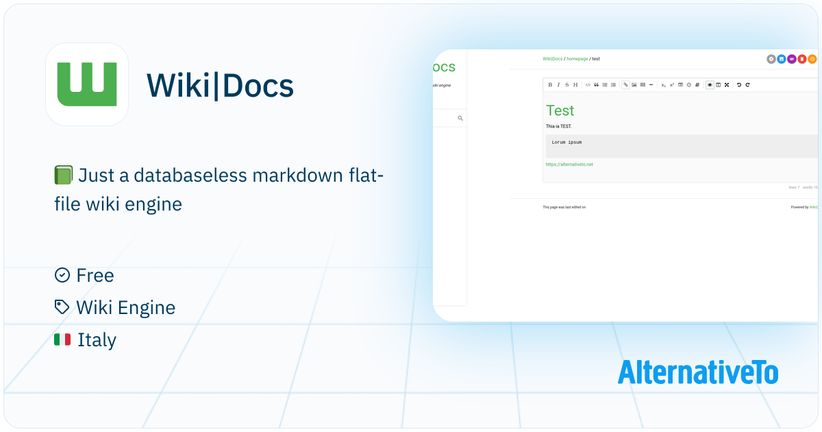 Wiki|Docs: 📗 Just a databaseless markdown flat-file wiki engine ...