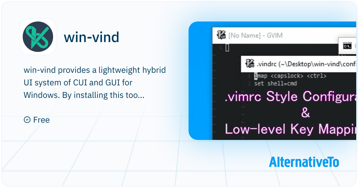 win-vind: You can operate Windows with key bindings like Vim ...