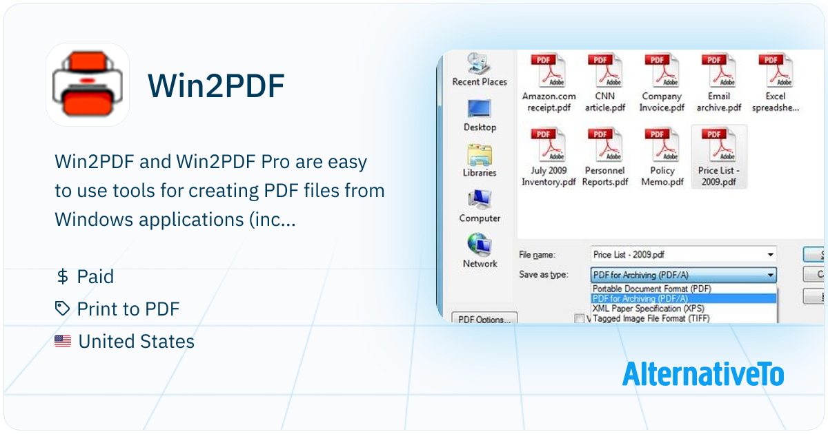 Win2PDF: And Win2PDF Pro are easy to use tools for | AlternativeTo