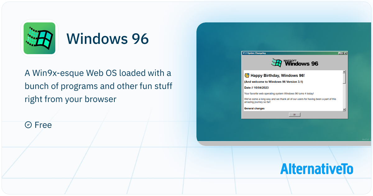 Windows 96 Programs Windows 96: A Win9x-esque Web OS loaded with a bunch of programs and ...