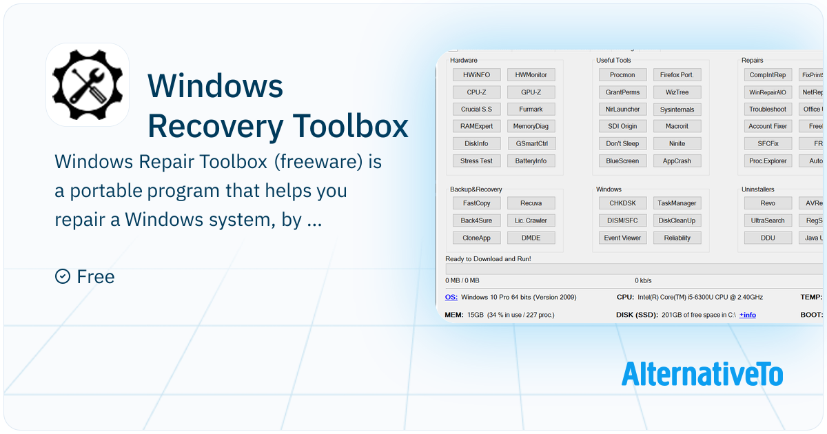 Tools Box Windows Windows Recovery Toolbox: Windows Repair Toolbox provides a collection ...