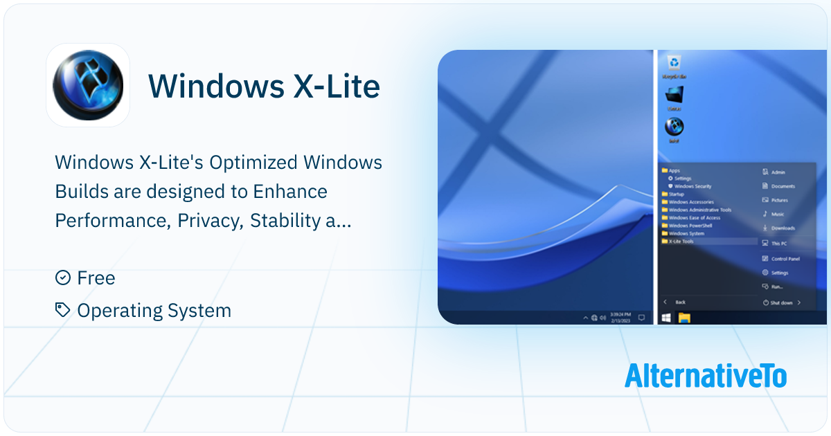 Windows X-Lite: 's Optimized Windows Builds are | AlternativeTo