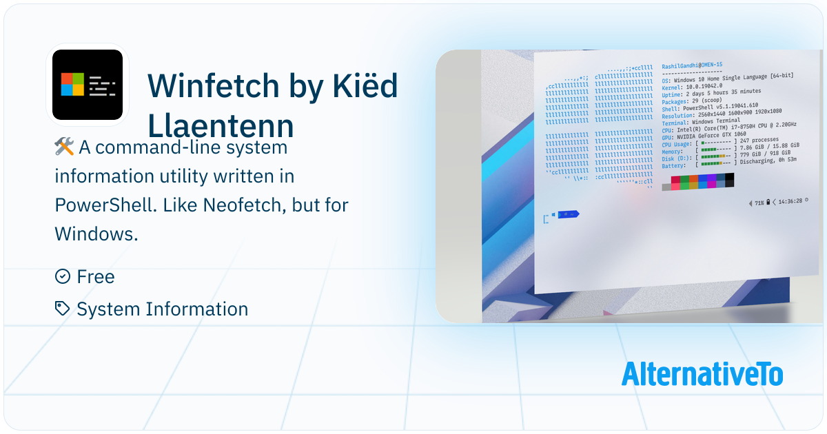 Fetch Command Windows Winfetch by Kiëd Llaentenn: Winfetch is a command-line system ...