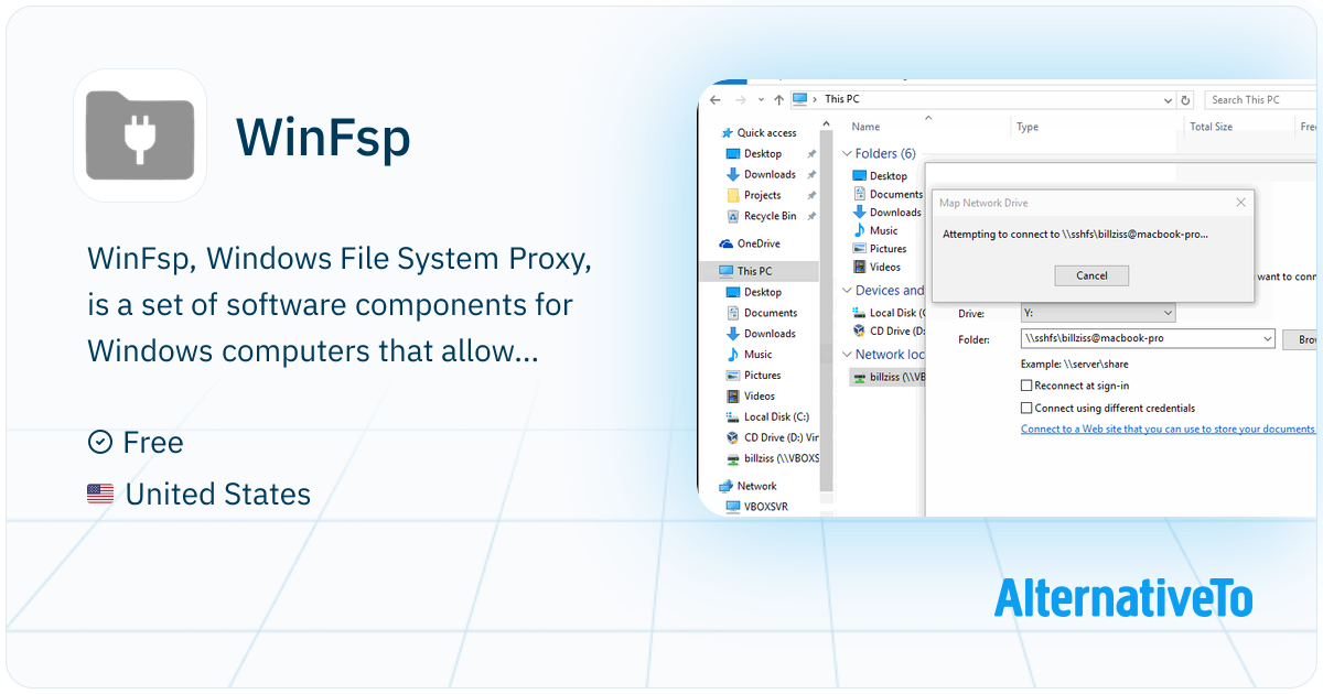 WinFsp: Windows File System Proxy, is a set of | AlternativeTo