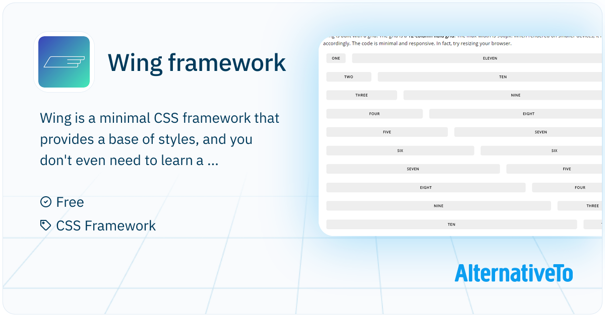 Wing framework: Minimal, lightweight CSS framework for building ...