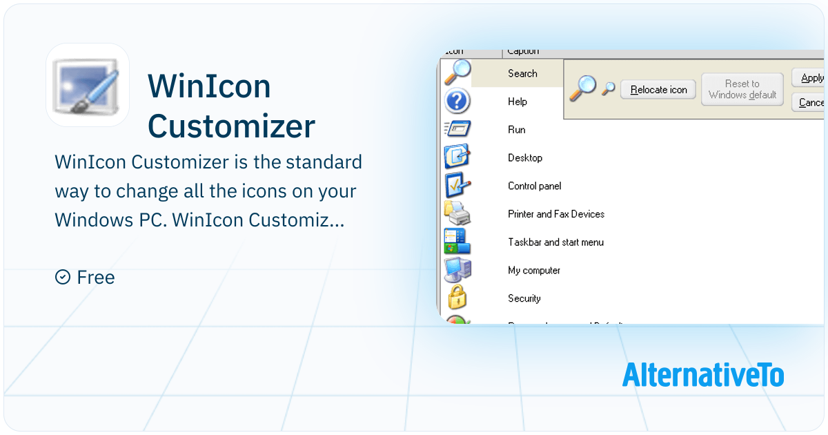 WinIcon Customizer: The standard way to change | AlternativeTo