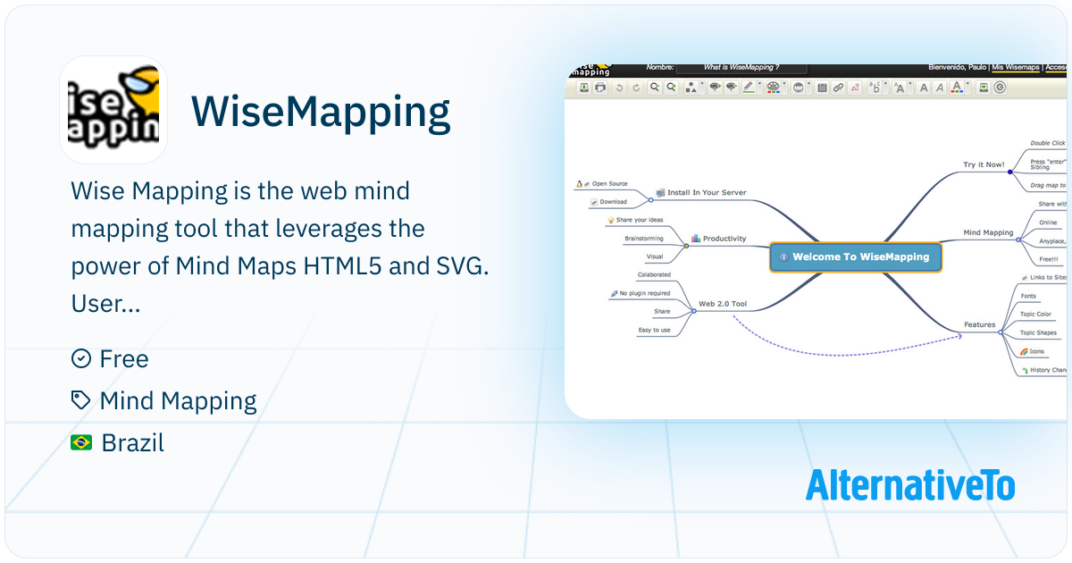 WiseMapping: Wise Mapping is the web mind mapping tool that | AlternativeTo