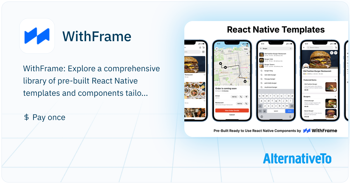 WithFrame: Pre-built React Native templates and components to ...