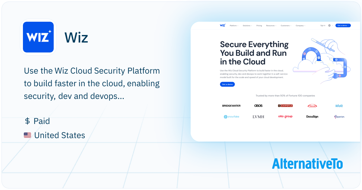 Wiz: Secure everything you build and run in the cloud | AlternativeTo