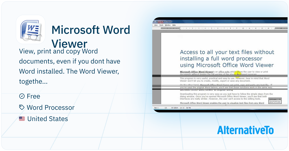 View Answer Word Microsoft Word Viewer: View and print multiple document formats without ...