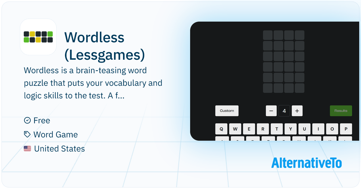 Wordless (Lessgames): Guess the hidden word in 6 tries. A new puzzle is ...