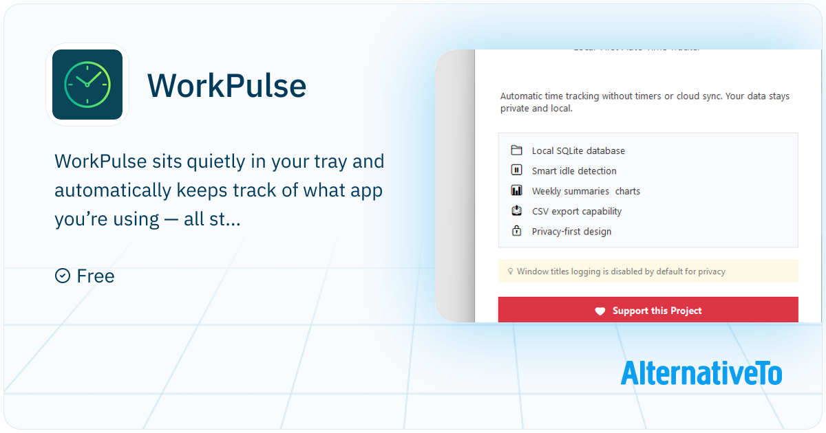 Workpulse WorkPulse: Sits quietly in your tray and automatically keeps track of ...