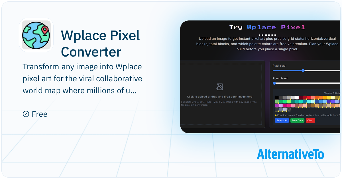 Wplace Pixel Converter: Turn any image into crisp pixel art and see the ...